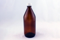 Бутылка стеклянная 1 л, тёмное стекло БВ-1-1000, с крышкой